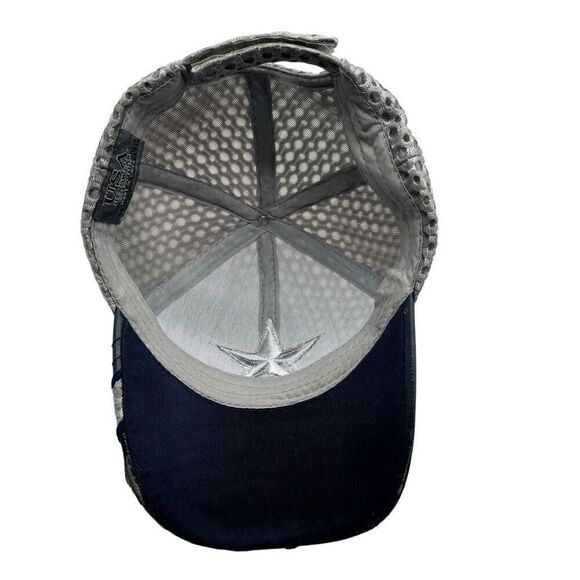 USA Headwear Dallas Star Cap Hat Gray Silver Blue - Picture 6 of 7